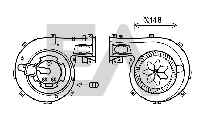 Electric Motor, interior blower (42A54013)