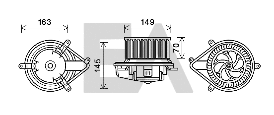 Electric Motor, interior blower (42A60001)
