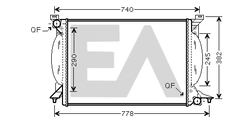 Radiator, engine cooling (31R02092)