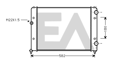 Radiator, engine cooling (31R77085)