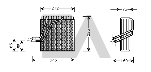 Evaporator, air conditioning (43B77001)
