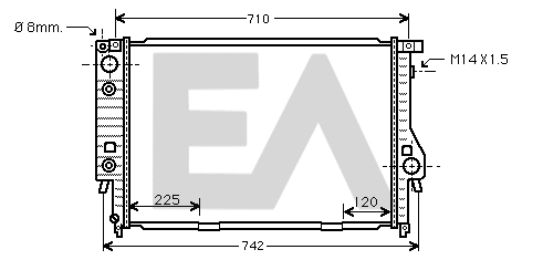 Radiator, engine cooling (31R07039)