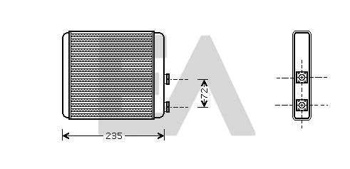 Heat Exchanger, interior heating (45C54026)
