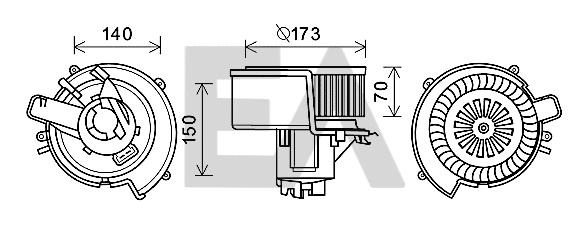 Electric Motor, interior blower (42A54019)