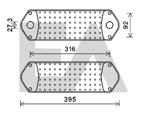 Oil Cooler, engine oil (37G63003)