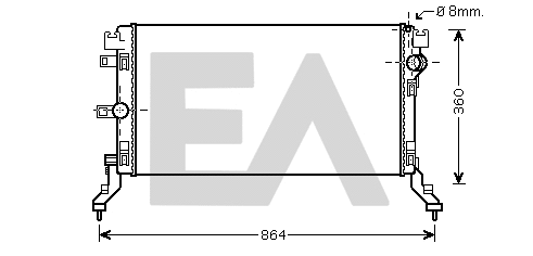 Radiator, engine cooling (31R60079)