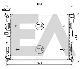 Radiator, engine cooling (31R36062)