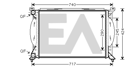 Radiator, engine cooling (31R02036)