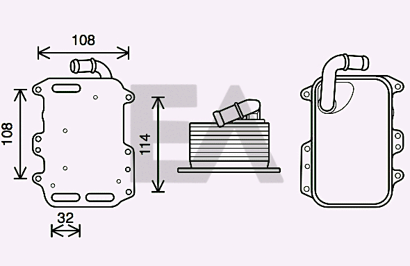 Oil Cooler, engine oil (37G02006)