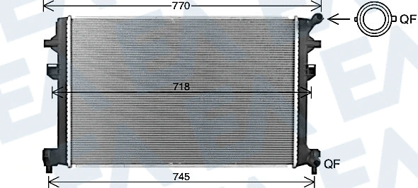 Radiator, engine cooling (31R77141)