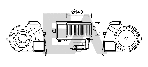 Electric Motor, interior blower (42A60030)