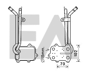 Oil Cooler, engine oil (37G77022)