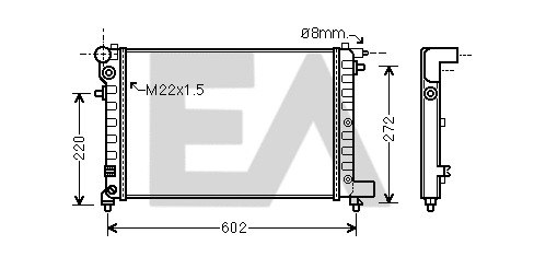 Radiator, engine cooling (31R10076)