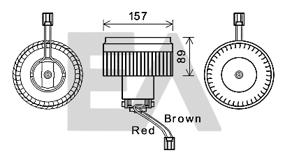 Electric Motor, interior blower (42A78003)