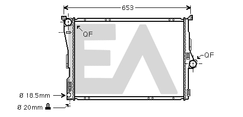 Radiator, engine cooling (31R07095)