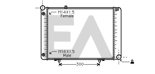 Radiator, engine cooling (31R50114)