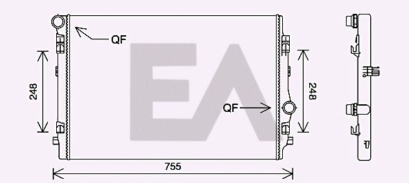 Radiator, engine cooling (31R77065)
