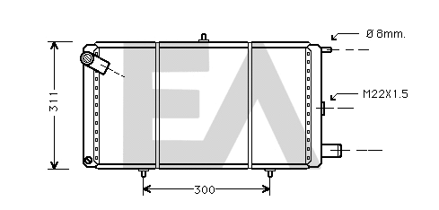 Radiator, engine cooling (31R10005)