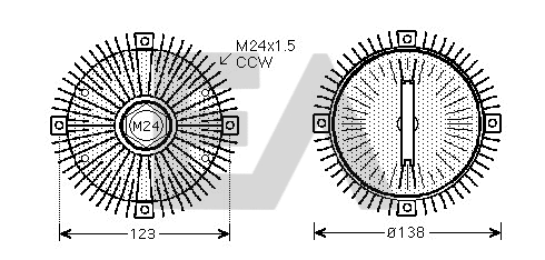Fan Wheel, engine cooling (35C07D01)