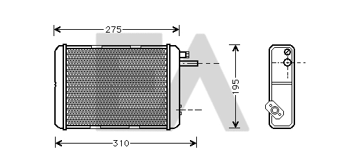 Heat Exchanger, interior heating (45C30002)