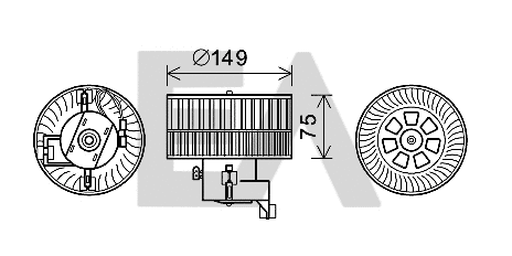 Electric Motor, interior blower (42A50013)
