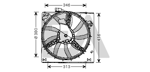 Fan, engine cooling (33V60005)