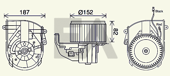 Electric Motor, interior blower (42A55020)