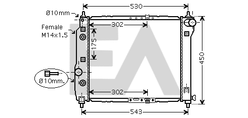 Radiator, engine cooling (31R20050)