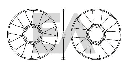 Fan Wheel, engine cooling (35C30A03)