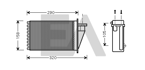 Heat Exchanger, interior heating (45C25008)