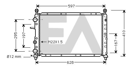 Radiator, engine cooling (31R40004)