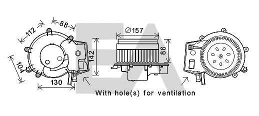 Electric Motor, interior blower (42A50029)