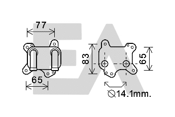 Oil Cooler, engine oil (37G54008)