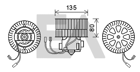 Electric Motor, interior blower (42A54014)