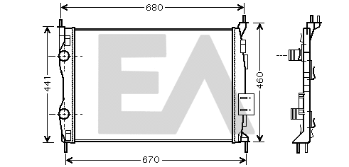 Radiator, engine cooling (31R18182)
