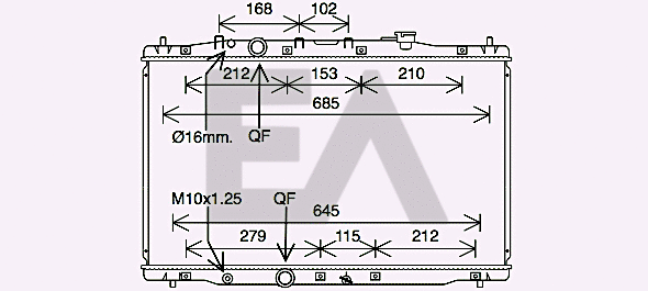 Radiator, engine cooling (31R26107)