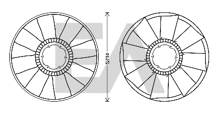 Fan Wheel, engine cooling (35C45A04)