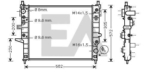 Radiator, engine cooling (31R50149)