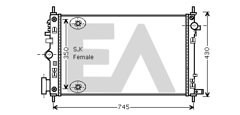 Radiator, engine cooling (31R54227)