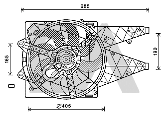 Fan, engine cooling (33V25090)