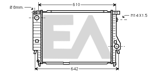 Radiator, engine cooling (31R07069)