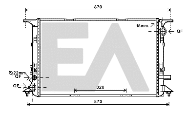 Radiator, engine cooling (31R02058)