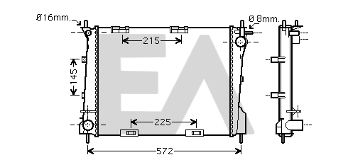 Radiator, engine cooling (31R60073)