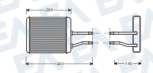 Heat Exchanger, interior heating (45C03005)