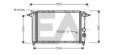 Radiator, engine cooling (31R60024)