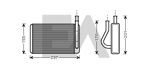 Heat Exchanger, interior heating (45C28004)