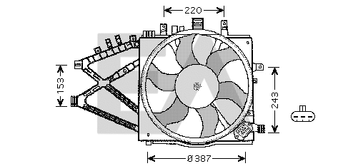 Fan, engine cooling (33V54020)