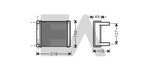 Heat Exchanger, interior heating (45C50020)