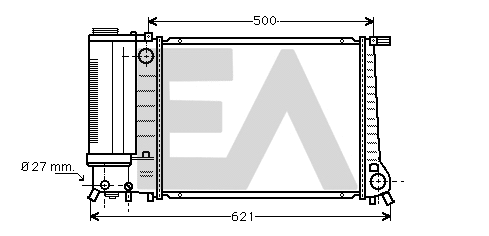 Radiator, engine cooling (31R07044)
