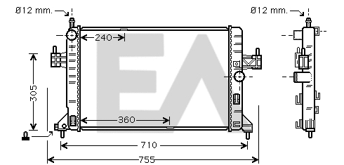 Radiator, engine cooling (31R54107)